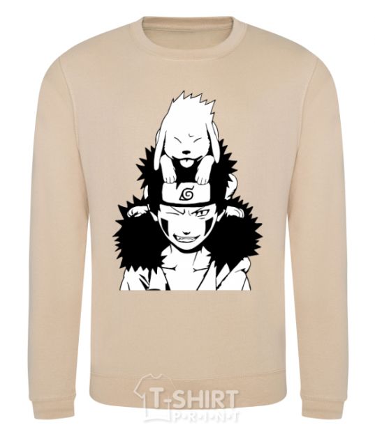 Sweatshirt Anime kiba with a dog sand фото