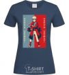 Women's T-shirt Naruto red and blue navy-blue фото