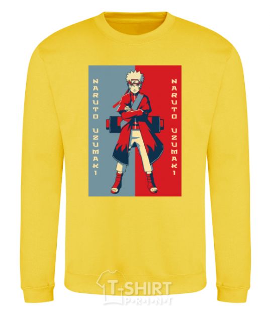 Sweatshirt Naruto red and blue yellow фото