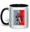 Mug with a colored handle Naruto red and blue black фото