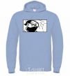 Men`s hoodie Whatchy dots sky-blue фото