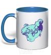 Mug with a colored handle Sailor moon sailed away royal-blue фото