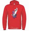 Men`s hoodie Marshmello fortnite bright-red фото