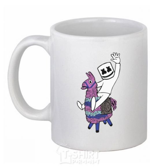 Ceramic mug Marshmello fortnite White фото