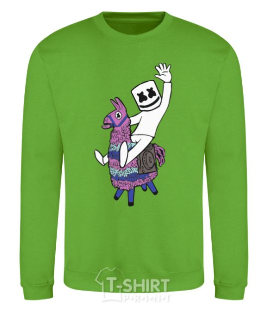 Sweatshirt Marshmello fortnite orchid-green фото