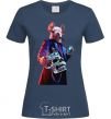 Women's T-shirt Watch dogs pig navy-blue фото