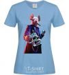 Women's T-shirt Watch dogs pig sky-blue фото