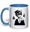 Mug with a colored handle Hanako Toilet-Bound royal-blue фото