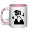 Mug with a colored handle Hanako Toilet-Bound light-pink фото