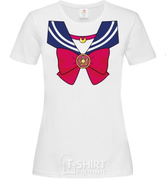 Women's T-shirt Sailor moon bow White фото