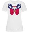 Women's T-shirt Sailor moon bow White фото