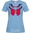 Women's T-shirt Sailor moon bow sky-blue фото