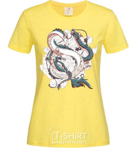 Женская футболка Драконы ghibli Лимонный фото