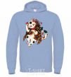 Men`s hoodie Anime cat sky-blue фото