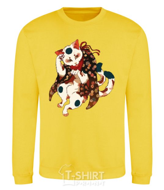 Sweatshirt Anime cat yellow фото