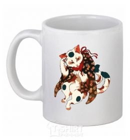 Ceramic mug Anime cat White фото