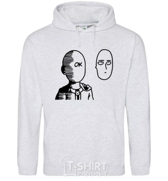 Men`s hoodie One Punch Man sport-grey фото