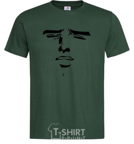 Men's T-Shirt Anime face bottle-green фото