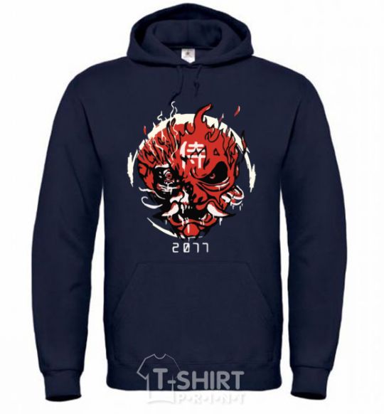 Men`s hoodie Cyberpunk dzen navy-blue фото