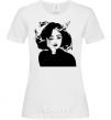 Women's T-shirt The girl with the fish White фото