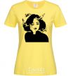 Women's T-shirt The girl with the fish cornsilk фото