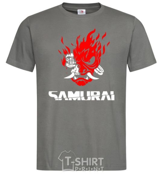 Мужская футболка Cyberpunk 2077 samurai Графит фото