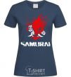 Women's T-shirt Cyberpunk 2077 samurai navy-blue фото