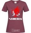 Women's T-shirt Cyberpunk 2077 samurai burgundy фото