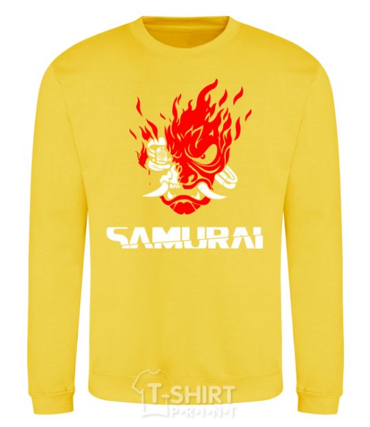 Sweatshirt Cyberpunk 2077 samurai yellow фото