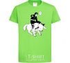 Kids T-shirt Naruto Kiba on the dog orchid-green фото