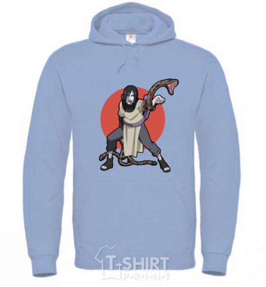 Men`s hoodie Naruto Orochimaru sky-blue фото