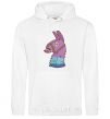 Men`s hoodie Fortnite llama White фото