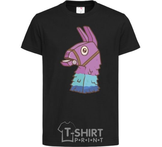 Kids T-shirt Fortnite llama black фото