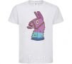 Kids T-shirt Fortnite llama White фото