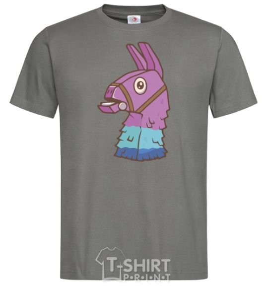 Men's T-Shirt Fortnite llama dark-grey фото