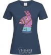 Women's T-shirt Fortnite llama navy-blue фото