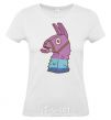 Women's T-shirt Fortnite llama White фото