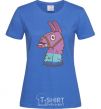 Women's T-shirt Fortnite llama royal-blue фото