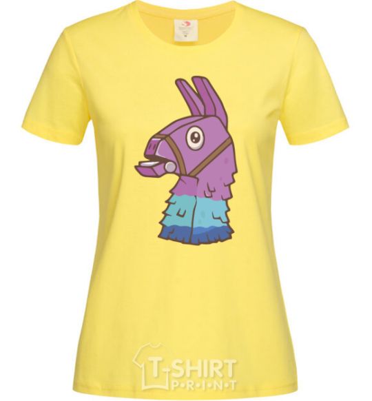 Women's T-shirt Fortnite llama cornsilk фото