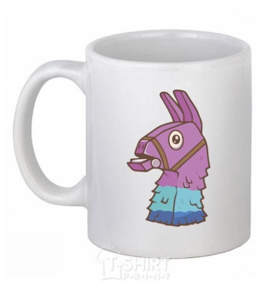 Ceramic mug Fortnite llama White фото