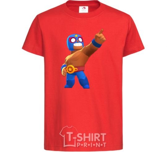 Kids T-shirt Brawl Stars El Primo red фото