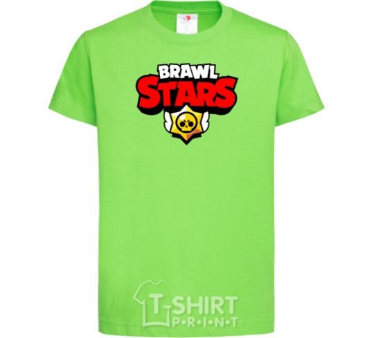 Kids T-shirt Brawl Stars logo V.1 orchid-green фото