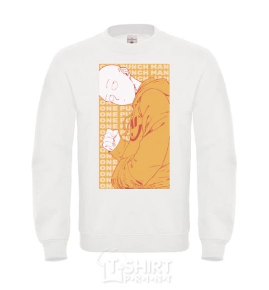 Sweatshirt One Punch Man yellow White фото