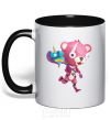 Mug with a colored handle Fortnite's captain of hugging black фото