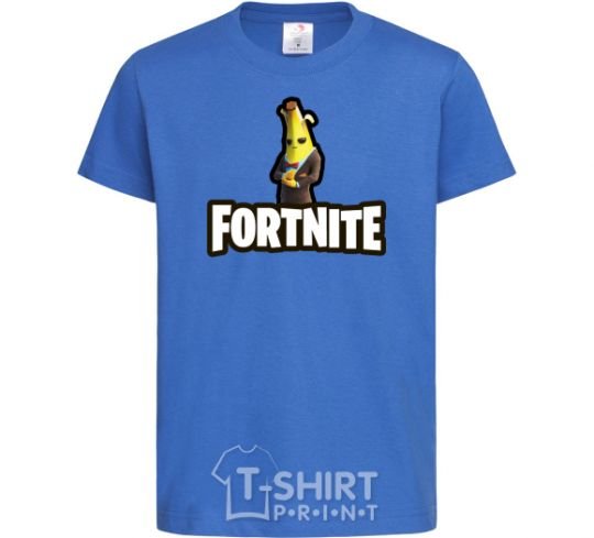 Kids T-shirt Fortnite banana royal-blue фото
