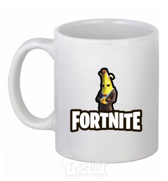 Ceramic mug Fortnite banana White фото