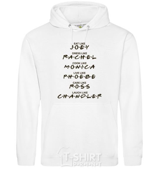 Men`s hoodie Like friends White фото