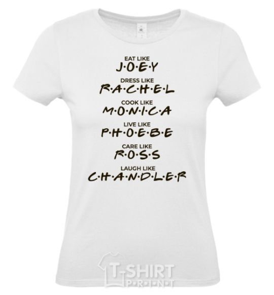 Women's T-shirt Like friends White фото