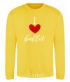 Sweatshirt I love ballet yellow фото