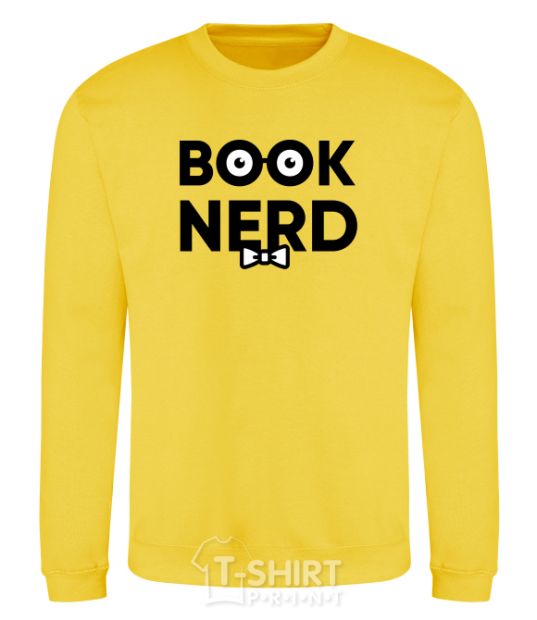 Sweatshirt Book nerd yellow фото